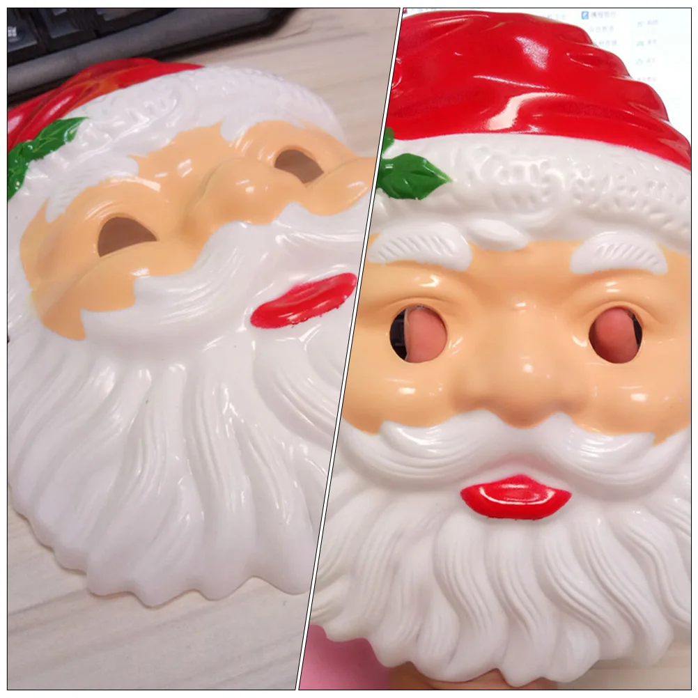 3-delig kerstmanmasker kerstdecor feestmaskers kostuumkostuums creatief plastic ouderling cosplay vakantie