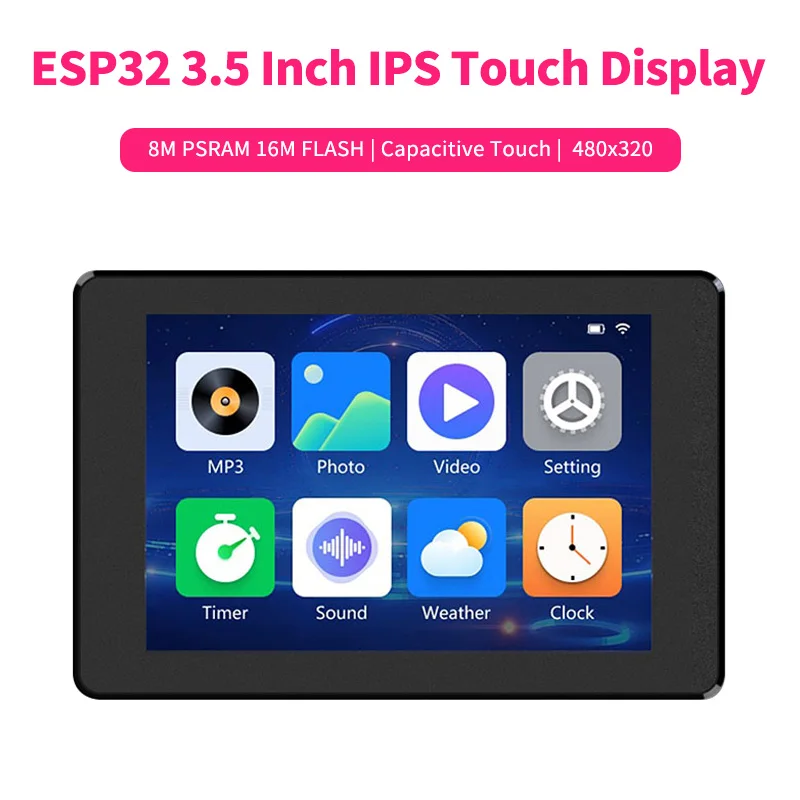 ESP32 MCU 3.5 Inch IPS Capacitive Touch Screen 480x320 8M PSRAM 16M FLASH Arduino LVGL Development Support WiFi Bluetooth