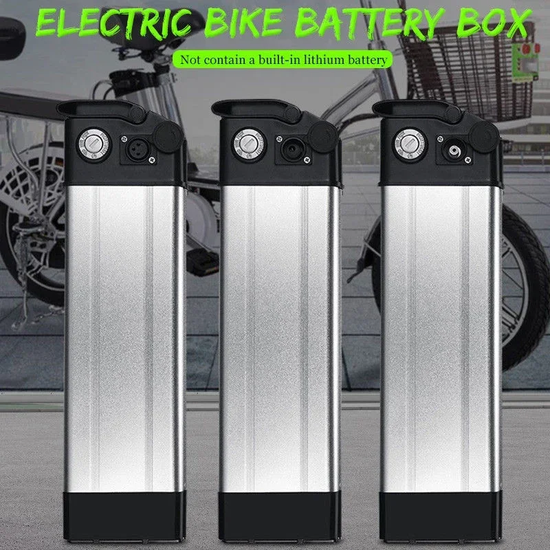 POTEAX Plastic Battery Box For Electric Bike 36V/48V Large Capacity 186501 Holder Case Outdoor Cycling Accessories Replacement