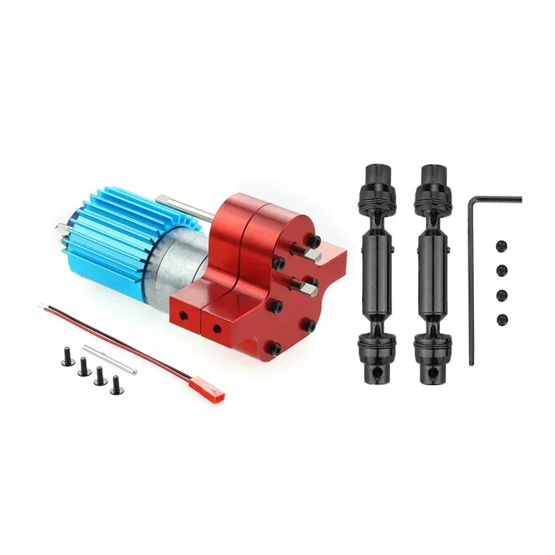 

Metal Transmission Gearbox 370 Motor with Drive Shaft Upgrade Accessories for WPL C14 C24 B24 B36 MN D90 MS RC Car