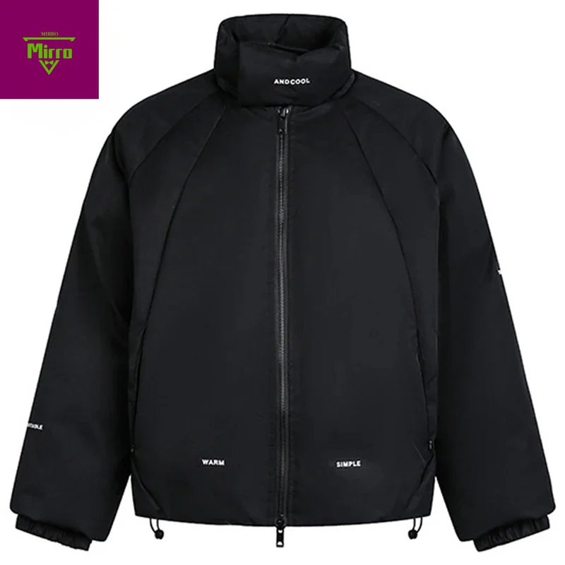 

Мужские зимние парки, пальто, стеганые куртки с воротником-стойкой, утепленные куртки, повседневные свободные черные стеганые куртки, верхняя одежда