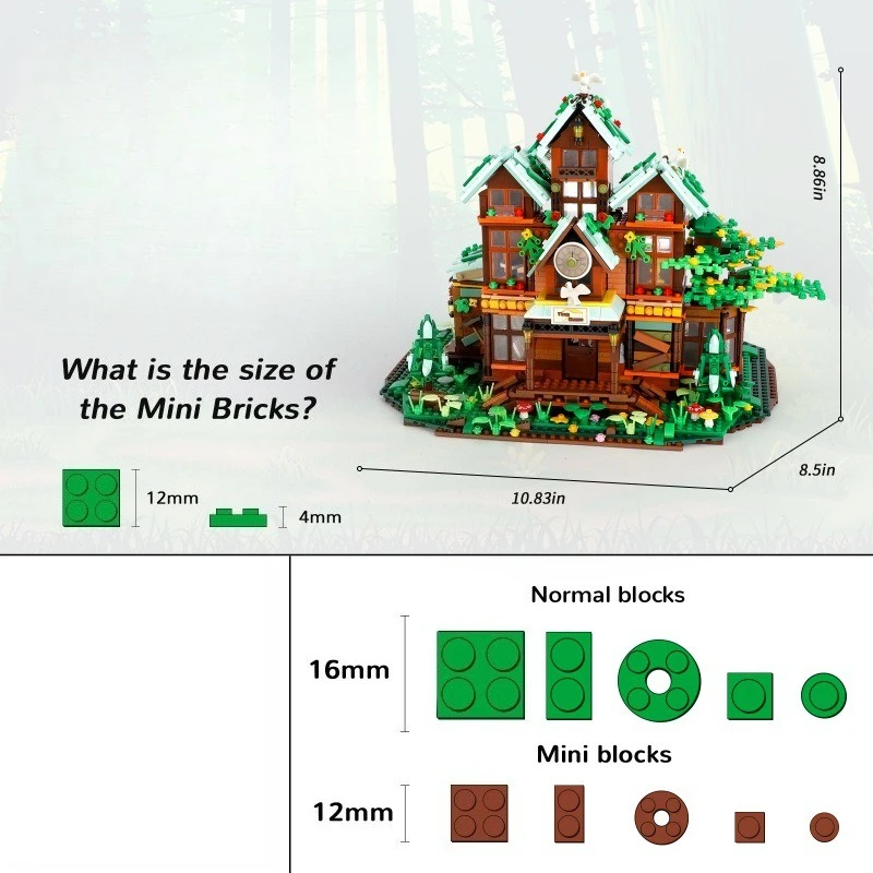 Time House Klassische Szene Straßenansicht Mini-Baustein-Set - Kreatives Bausteinspielzeug für Kinder Architektonisches Hausmodell-Bausatz Geschenk