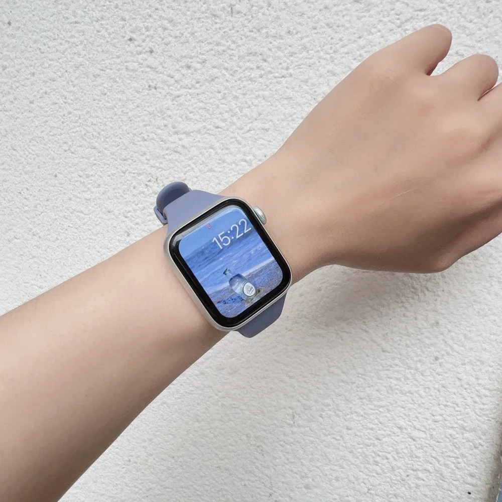 Superior Silicone band for iwatch women Series 10/9/8/7/6/5/4/3/2 SE 38mm 40mm Strap For Apple Watch 41mm 42 44mm 45mm 46mm 49mm