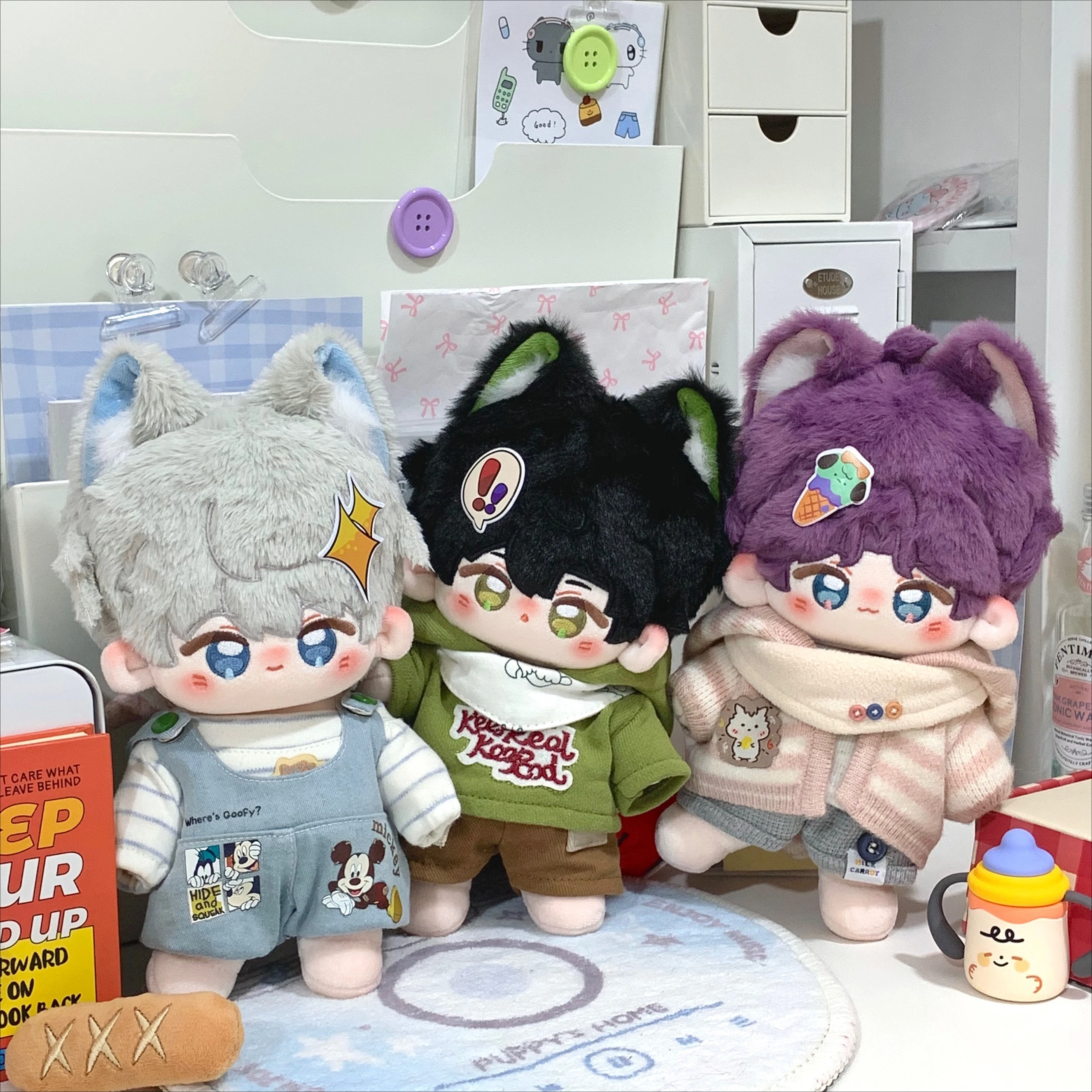 

20cm Love and Deep Space Kawaii Doll Rafayel Xavier Zayne Caleb Sylus Attribute Game Character Model Dress up Anime Figures Toy