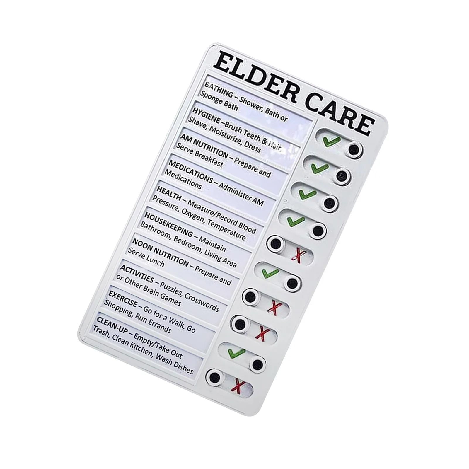 Chores Portable Memo Board RV Checklist PP Checklist Board With Slider Portable Checklist Note Pad Removable And Reusable Home