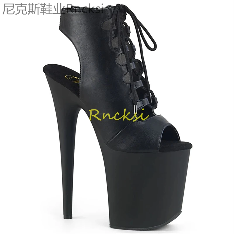 20CM waterproof platform Joker stiletto boots boots booties bullet short tube ultra-high heel women's low tube boots