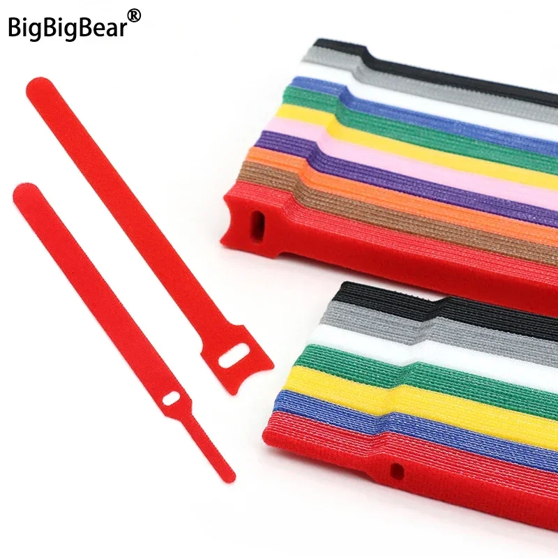 Releasable Cable Tie Nylon Wrap Zip Bundle Bandage 12x150/200/250/300mm Plastics Fastening Reusable Ties Straps Cable Organiser