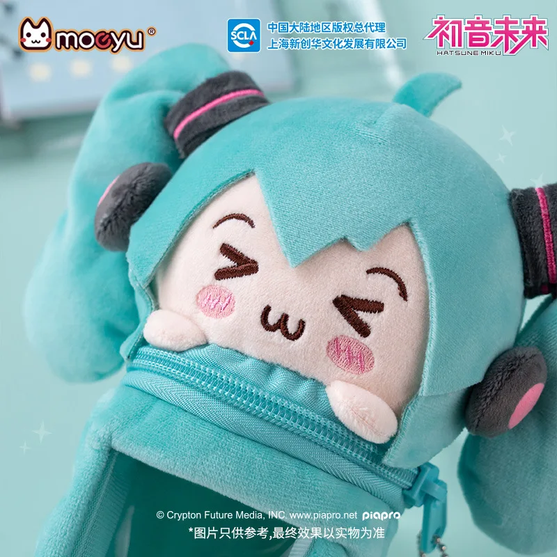 Bandai 2025 Anime Hatsune Miku Figure kawaii Q version Squinting series pen holder Cosplay props student Gifts