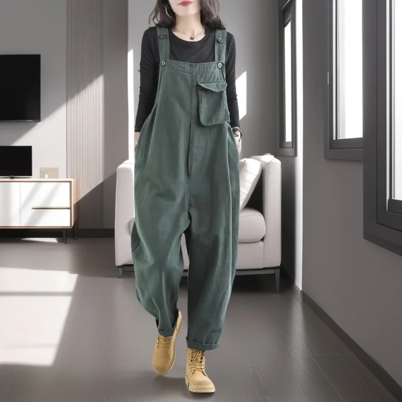 

Jumpsuits Women Summer Autumn Bleached Stripes Professional Westernstyle Navy Travel Taller Slimmer Graffiti Staple Check Young