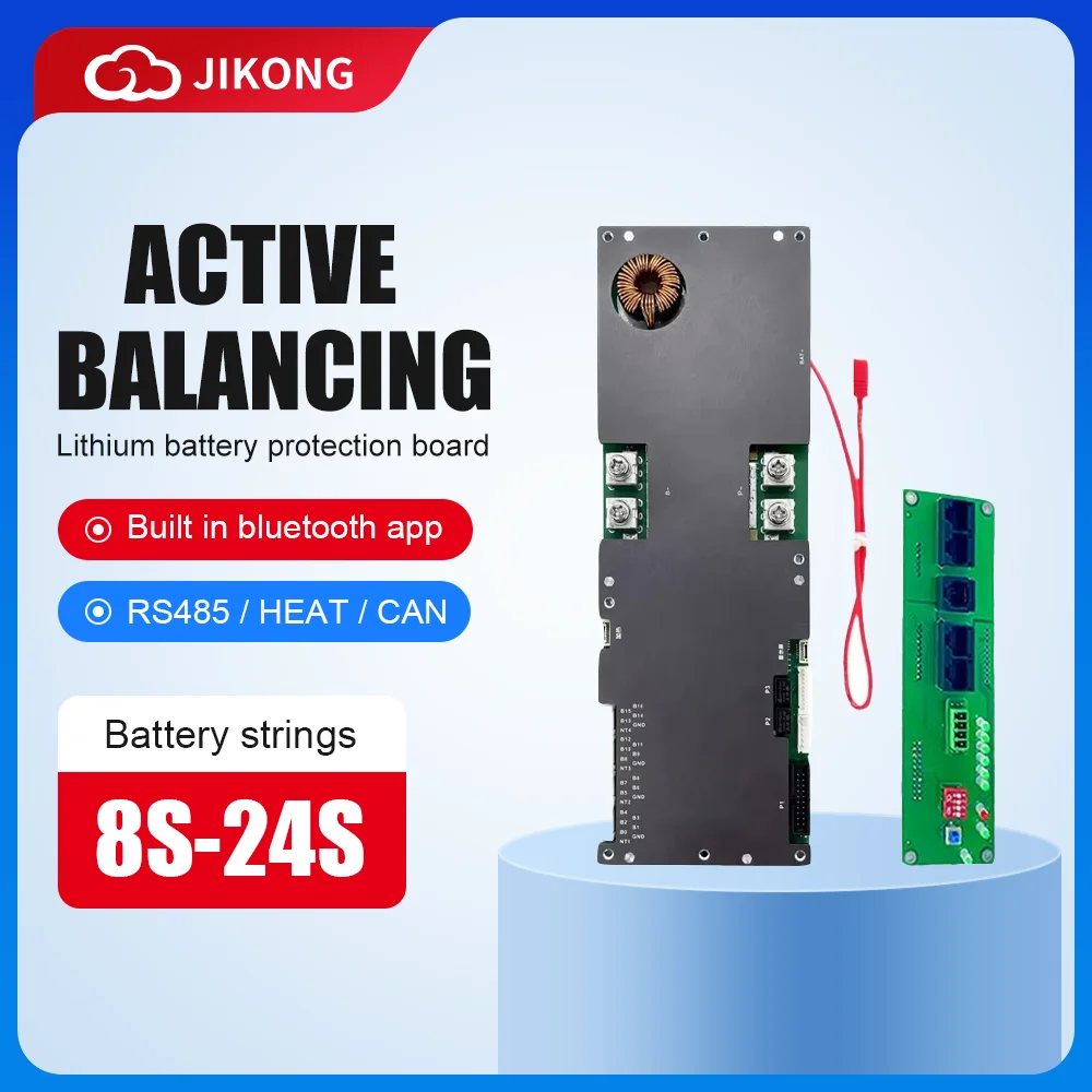 

JKBMS V19 PB1A16S10P Active Balance Bms 8S 12S 13S 16S 17S 20S Smart 60A Lifepo4 Li-Ion Lto Battery JIKONG BMS Storage Bluetooth