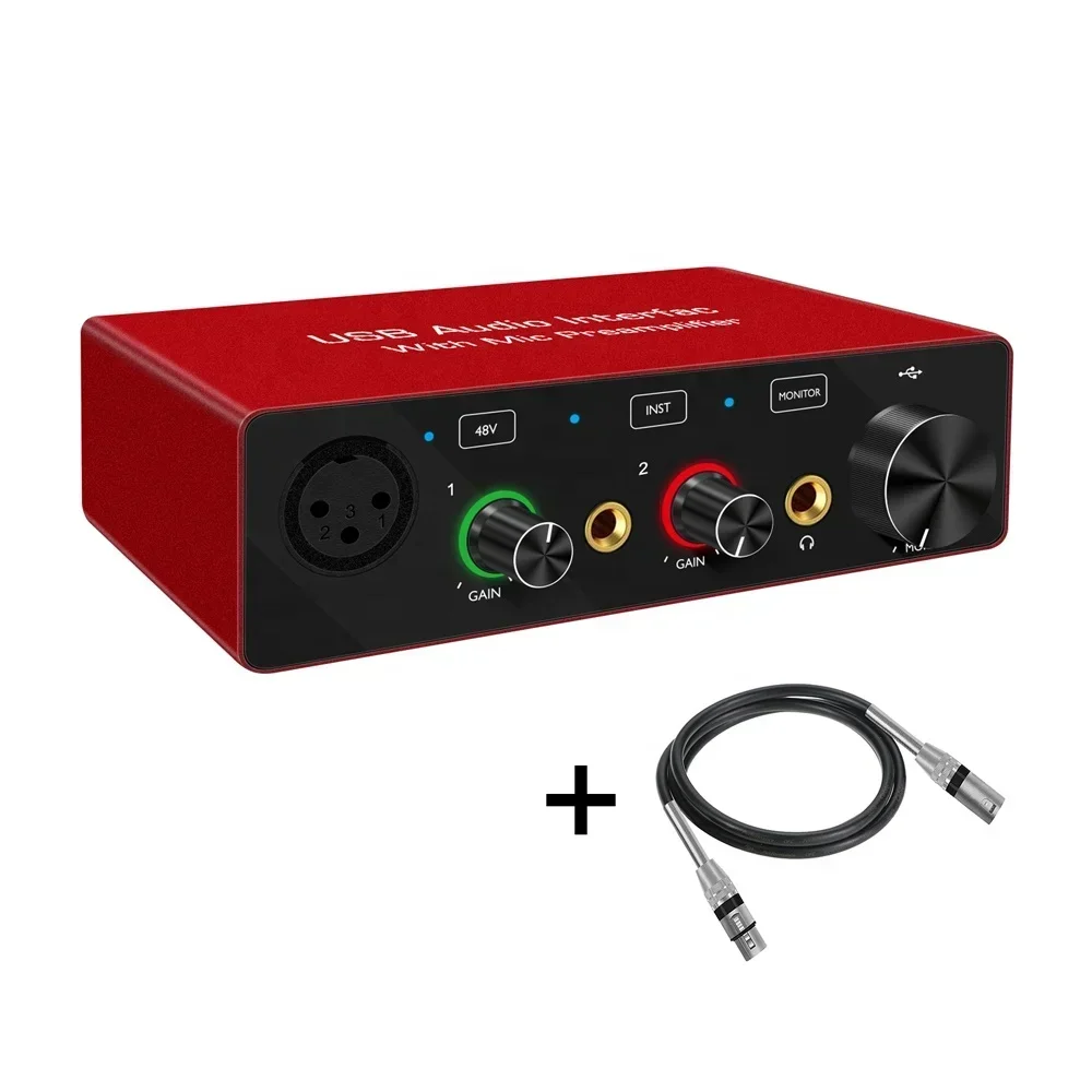 Zomerkorting van 50% HOT SALES Professionele Live Audio Interface USB-geluidskaarten