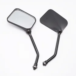 10mm Motorcycle Side Mirror for Suzuki Haojue Jincheng AX100 GS125 QS125 Street Bike E-Bike Rear View Glasses Square Back Mirror