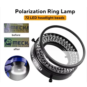 Mechanic LS720 Plus Microscope Ring Light Polarized 72 LED Ring Lamp Adjustable Anti Glare Eliminates Reflection Illuminator