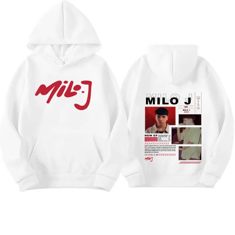 العصرية مغني الراب ميلو J ألبوم جديد جولة غطاء الجمالية هوديي الرجال النساء Y2k البلوز الرجال موضة فضفاض البلوفرات المتضخم القمم #4