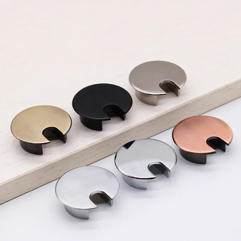 35MM Round Wire Cable Holder Zinc Alloy Wire Storage Grommet Hole Cover Outlet For Computer Desk Office Table Furniture Hardware