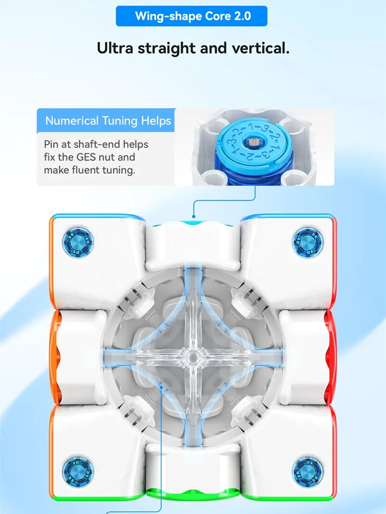 GAN 356 ME 3X3 Magnetic Magic Speed Cube Stickerless Professional Fidget Toys GAN 356ME Cubo Magico Puzzle Kids Toys