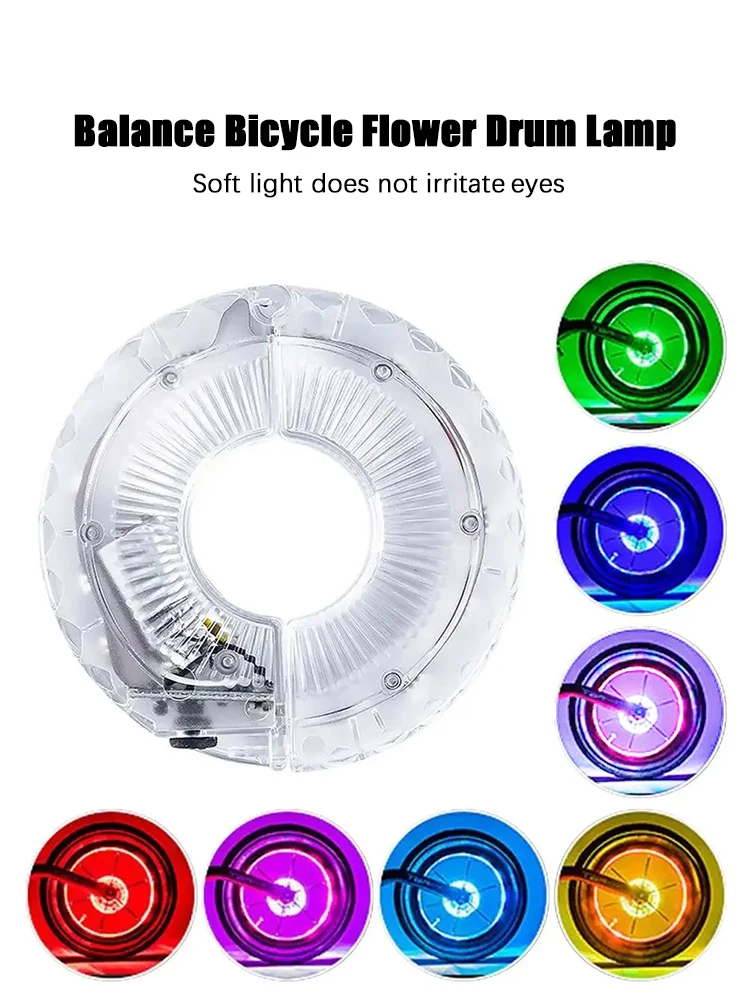 AliExpress cycle zone Colorful Bicycle Wheel Lights Bike Front Rear Spoke Lamp High-visibility Children's Balance Bike Light for Night Riding Safety