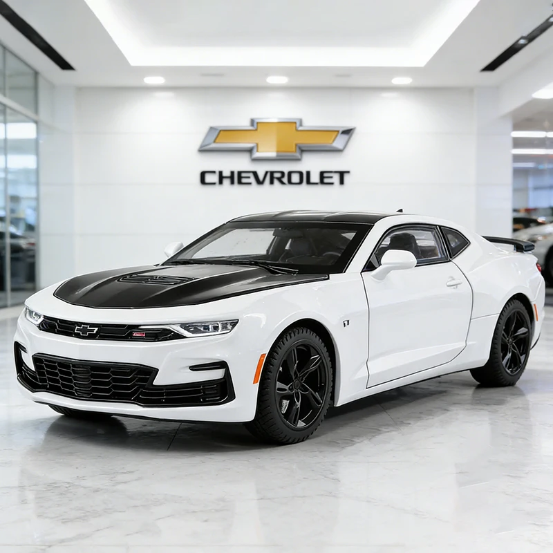 

1:24 Chevrolet Camaro 2023, модель автомобиля из сплава, игрушечный автомобиль, литье под давлением, металлическое литье, звуковой и световой автомобиль, игрушки для детей, автомобиль