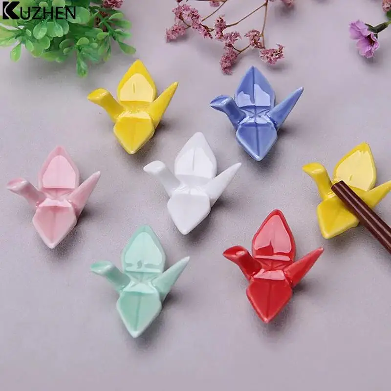 Ceramic Paper Crane Stick Holder Pen Holder Incense Burner Chopstick Holder Table Decoration Kitchen Home Decoration