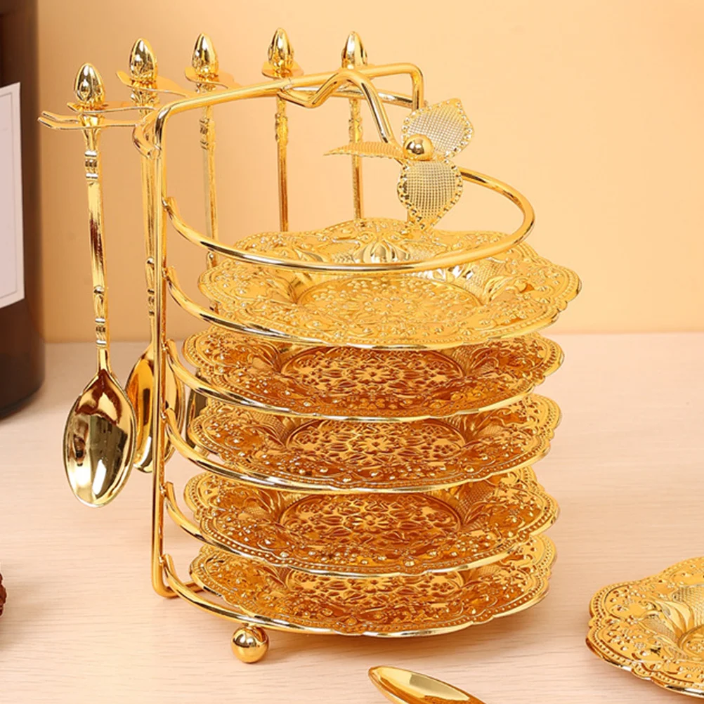 

1Set Iron Cupcake Stand Decorative Cake Dessert Display Party Serving Tray Large Capacity Tiered Food Stand for Wedding Birthday