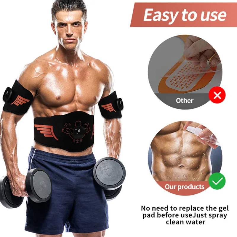 Smart Muscle Stimulator EMS Abdominal Trainer Belt Body Massager Abs Muscle Toner For Waist Arm Leg Weight Loss Fitness Training