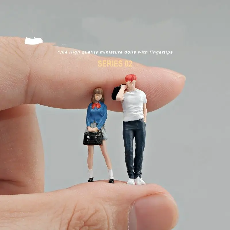 

Diorama 1/64 Figure Miniature Basketball Boy Girl Model Resin Miniatura Figures Collectible Toys DIY Minifigures Garage Scence