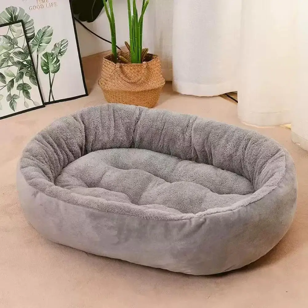 Dickes Plüsch-Haustierbett, Warme Hunde- und Katzennestmatte, Verdicktes Gemütliches Schlafkissen für Kleine, Mittlere und Große Hunde und Katzen – Detail 9