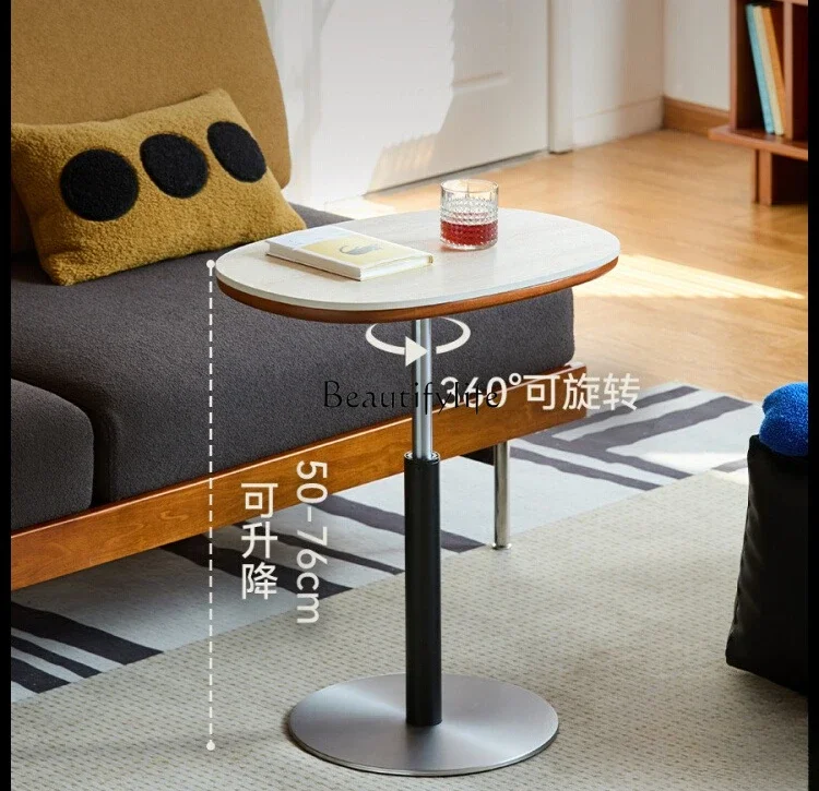 

yj21 yj31 Adjustable Side Table Solid Wood Rock Slab Modern Simple Rotating Sofa Side Table