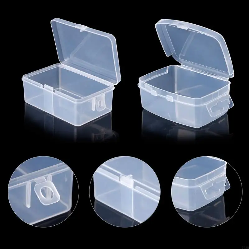 77JB長方形のプラスチック透明な収納ボックスジュエリービーズコンテナオーガナイザー