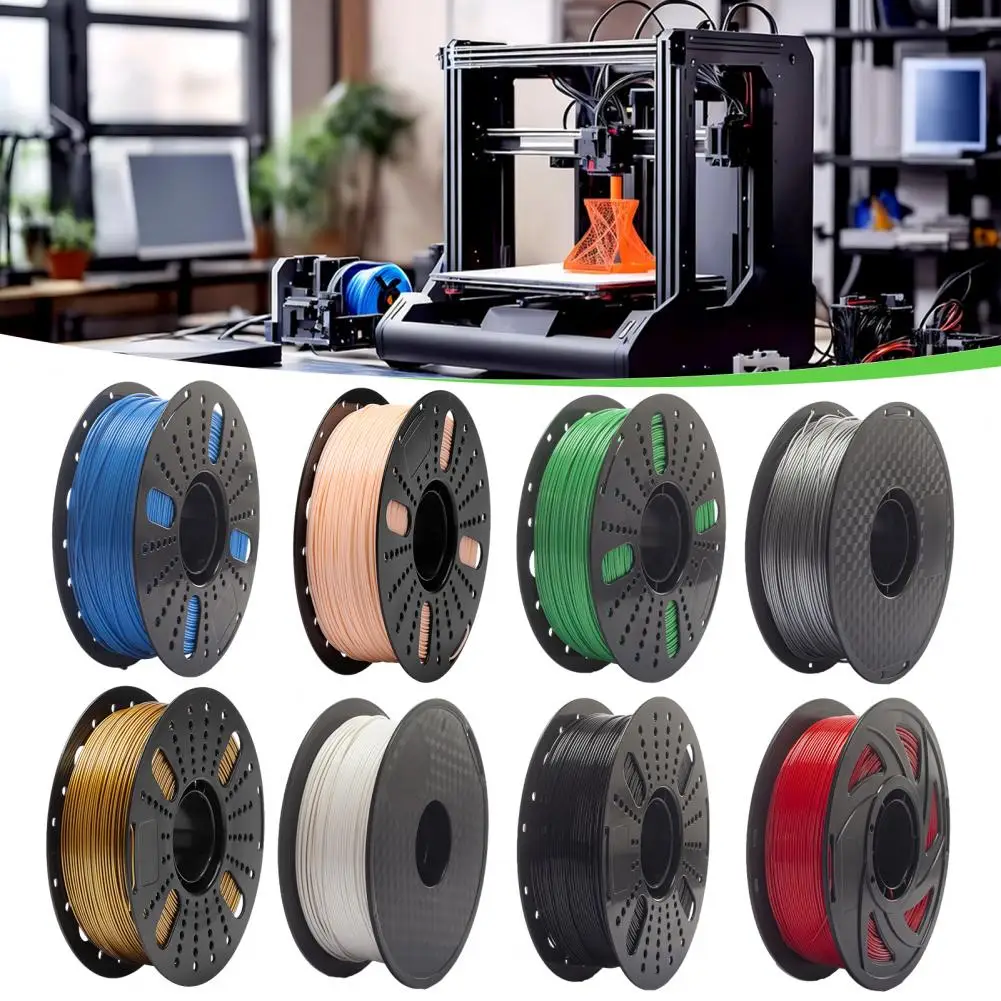 1,75 mm PETG 3D-Drucker-Filament, 1 kg Spule, hochfester Filament, sauber gewickeltes, einfarbiges Filament für DIY-Modelle und Ornamente