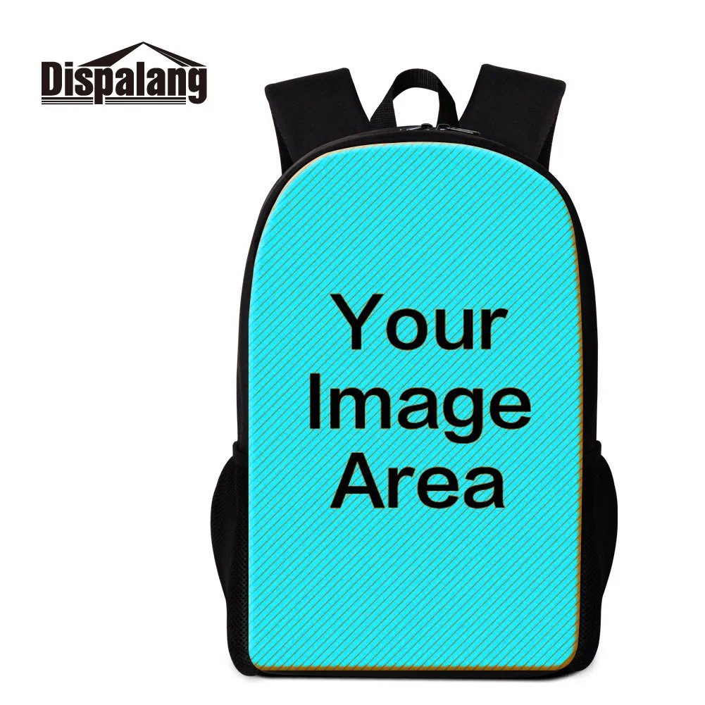 Customize Logo Schoolbag DIY Photo School Bag For Primary Student 16 Inch Big Girls Boys Bakcpack Women Custom Travel Rucksack