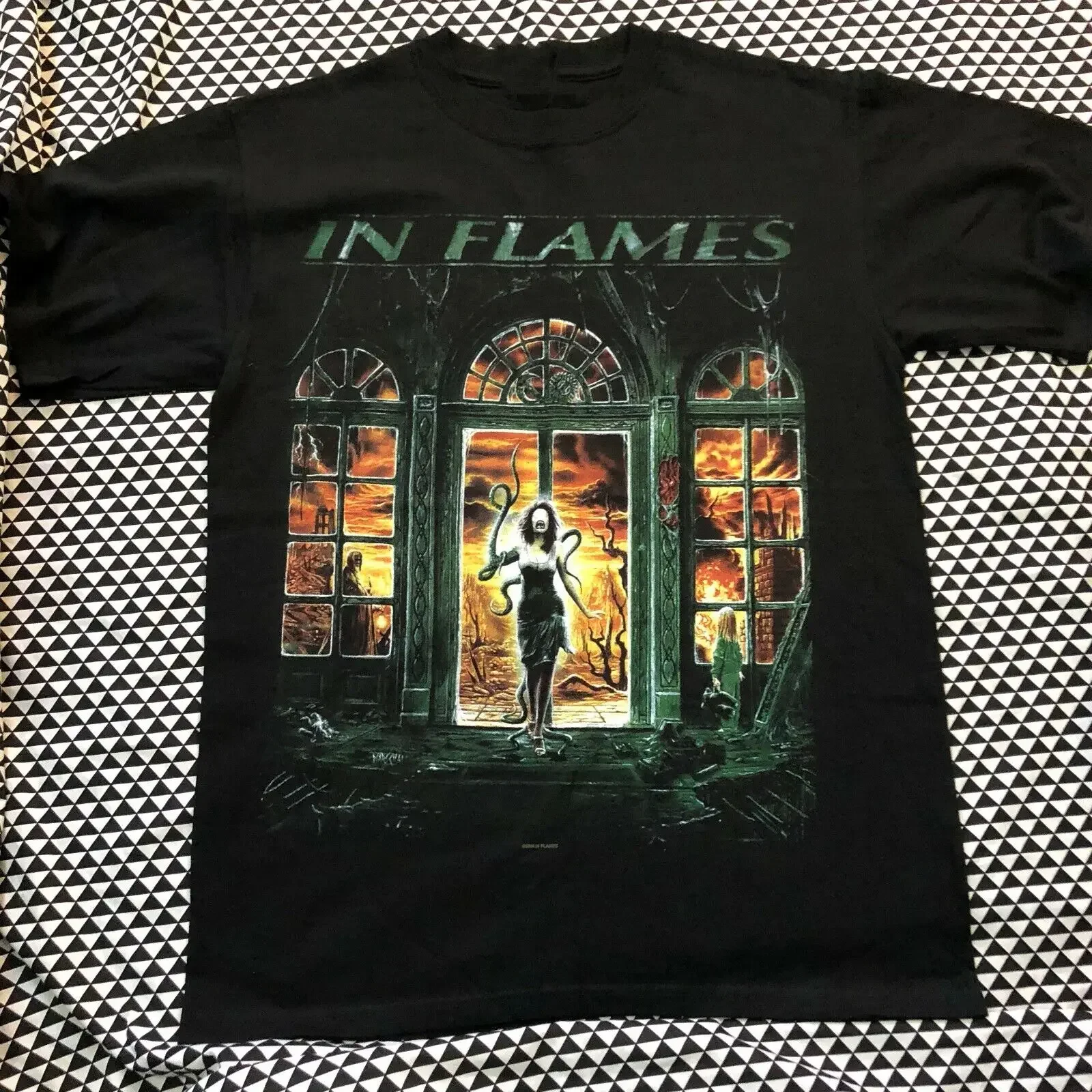 2008 IN FLAMES Whoracle coton noir hommes toutes tailles T-shirt S258