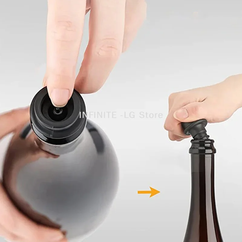 Advanced Wine Stoppers Stainless Steel Manual Vacuum Pump Wine Saver Reusable Wine Bottle Stopper Sealer Keep Wine Fresh
