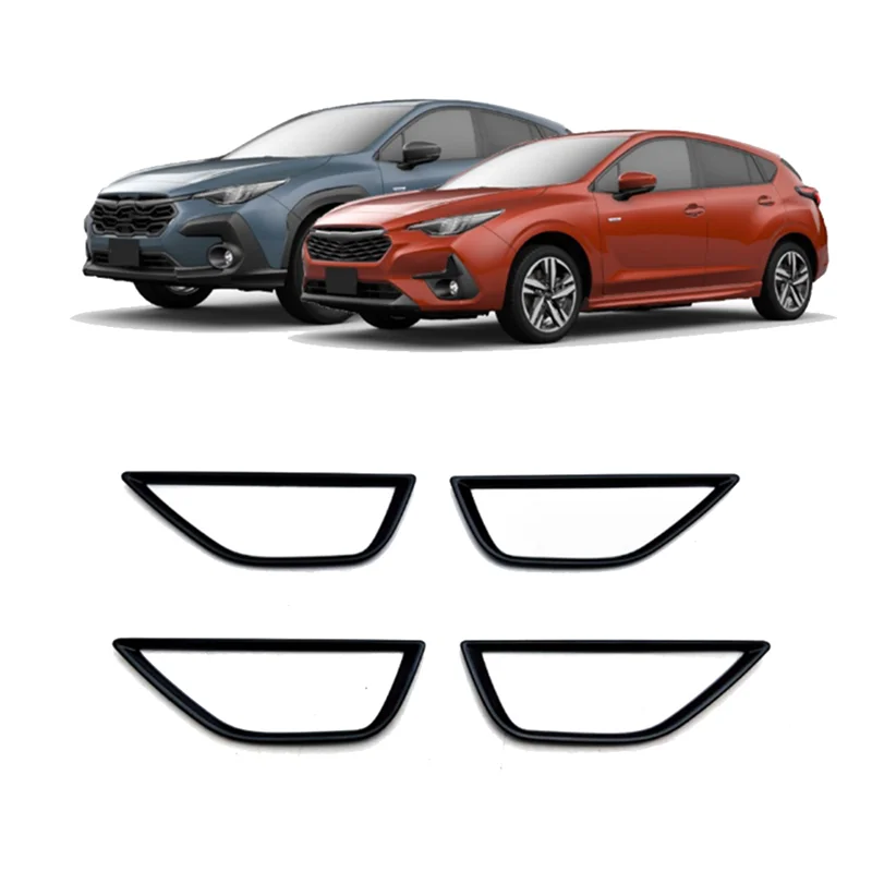 For Subaru Crosstrek Impreza 2024 Interior Door Handle Trim Bezel Trim Sticker Accessories Glossy Black