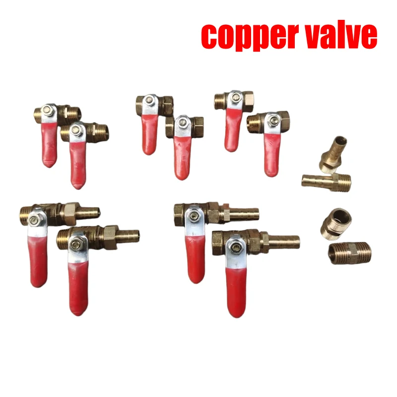 

5pcs Brass Mini Shut Off Ball Valve 1/4'' Female to Male BSP Threaded Air Water Oil Flow Control Plumbing Fitting