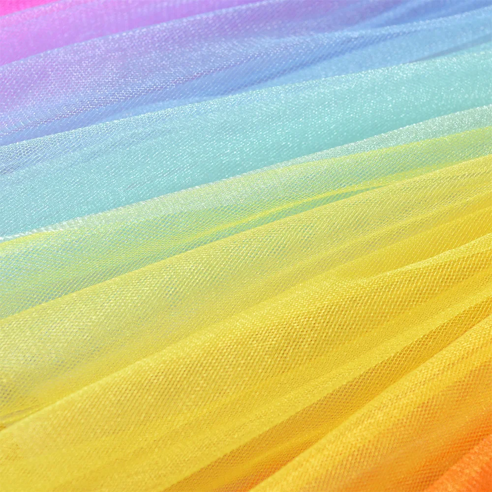 VIKITA Kinder-Rock, bunt, Regenbogenfarben, mehrfarbig, für Mädchen, elastisch, lässig, Schule, Alltag, Party, Prinzessin, Miniröcke, Kinderkleidung – Detail 5