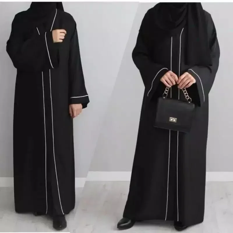 Aperto Abaya Dubai turchia caftano Cardigan musulmano Abaya abiti per le donne Casual Robe Femme caftano Islam vestiti per le donne musulmane