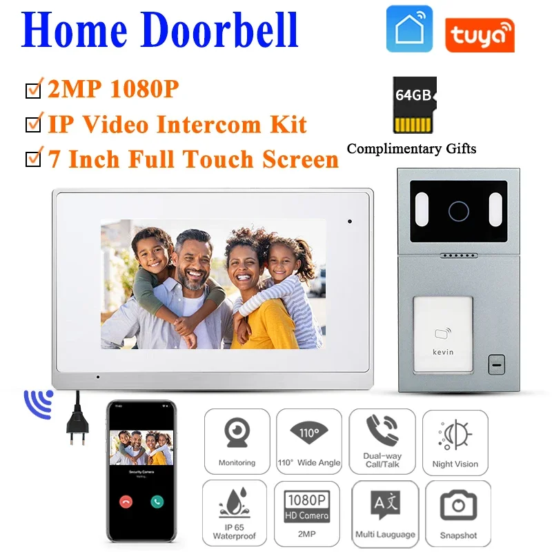 

Simple Operation And Easy Installation 7 Inch WIFE TUYA Touch Button Intercom Video Vision Hunting Infrared Video Door Phone