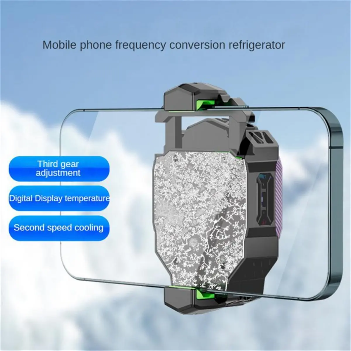 Y60A NEW-F18 Digital Display Mobile Phone Cooling Fan Radiator Back-Clip Game Cooler for Phone Gaming Cool Heat Sink