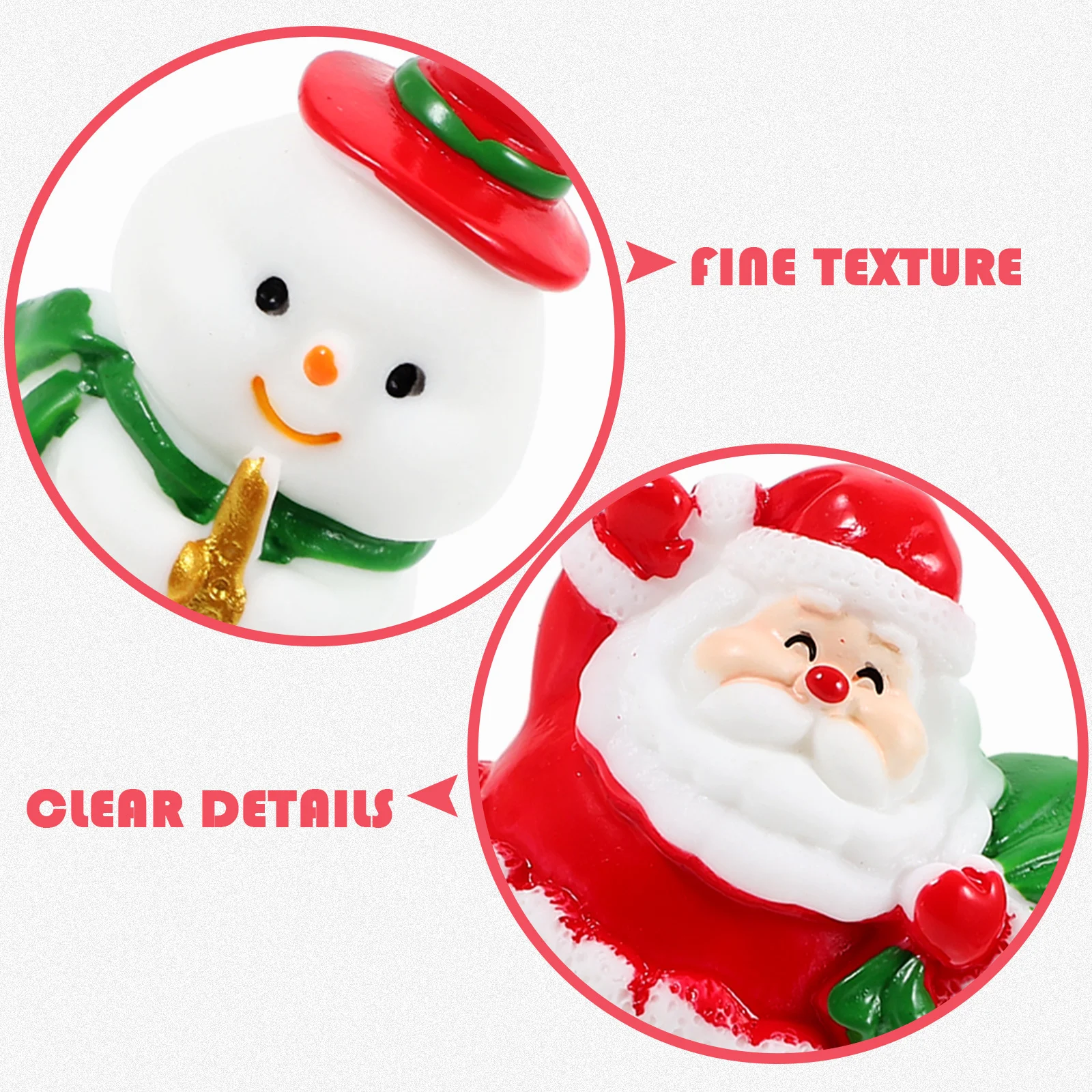 

6Pcs Resin Snowman Ornament Christmas Style Mini Landscape Decor for Holiday Party Setup Creative Home Office Festive Display