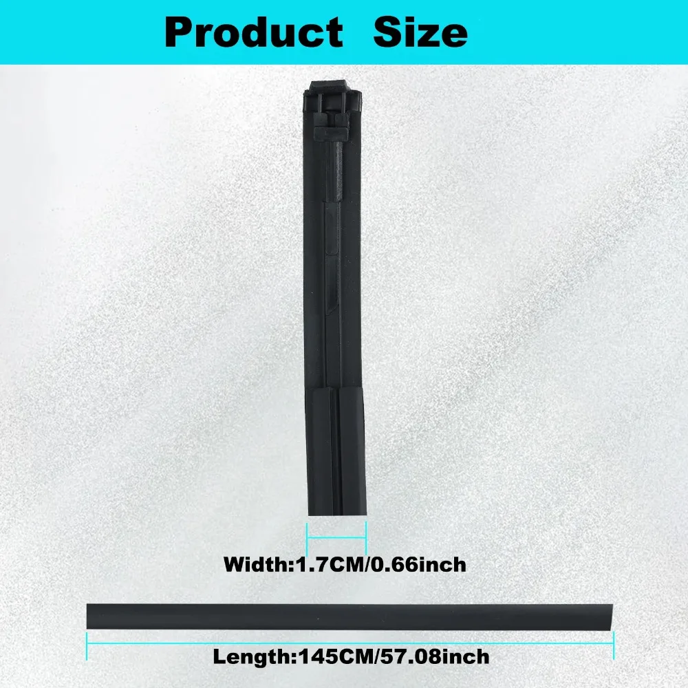 2PCS 145cm Rubber Car Roof Drip Finish Trim Moulding Seal Strips For Toyota Yaris 2007 2008 2009 2010 2011 7555152160 7555252140