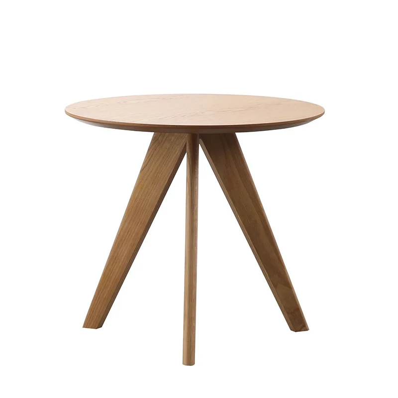 Nordic log round table, simple and modern, balcony creative leisure coffee table