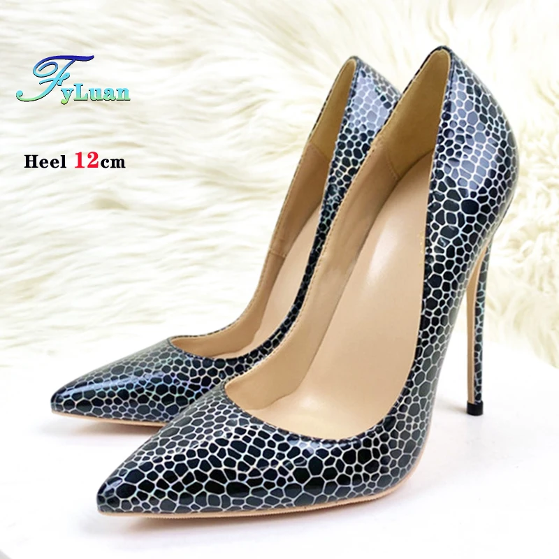 

New Printed Women's Pumps with Pointed Toe Stiletto Outdoors Casual Woman Shoes 8CM 10CM 12CM Fashion Model Catwalk High Heels