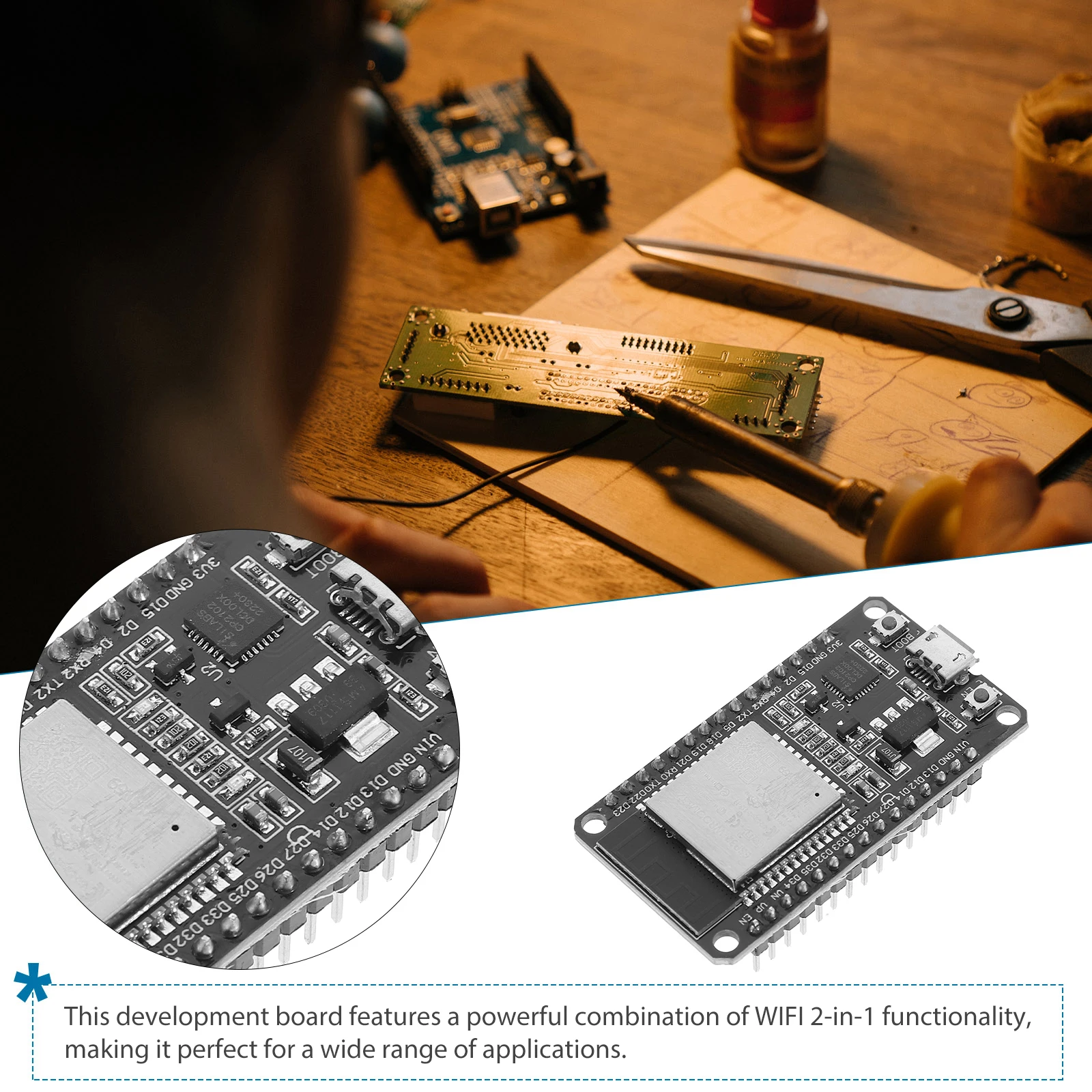 

Development Board 2.4GHz WiFi CPU Low Power Integrated Module Single Chip Microcomputer