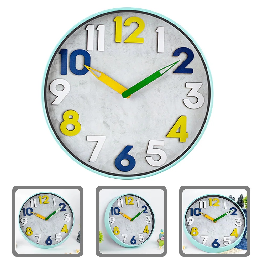 

Quartz Kids Wall Clock Stylish Decorative Wall Hanging Clock for Children's Bedroom Nursery School Indoor Modern