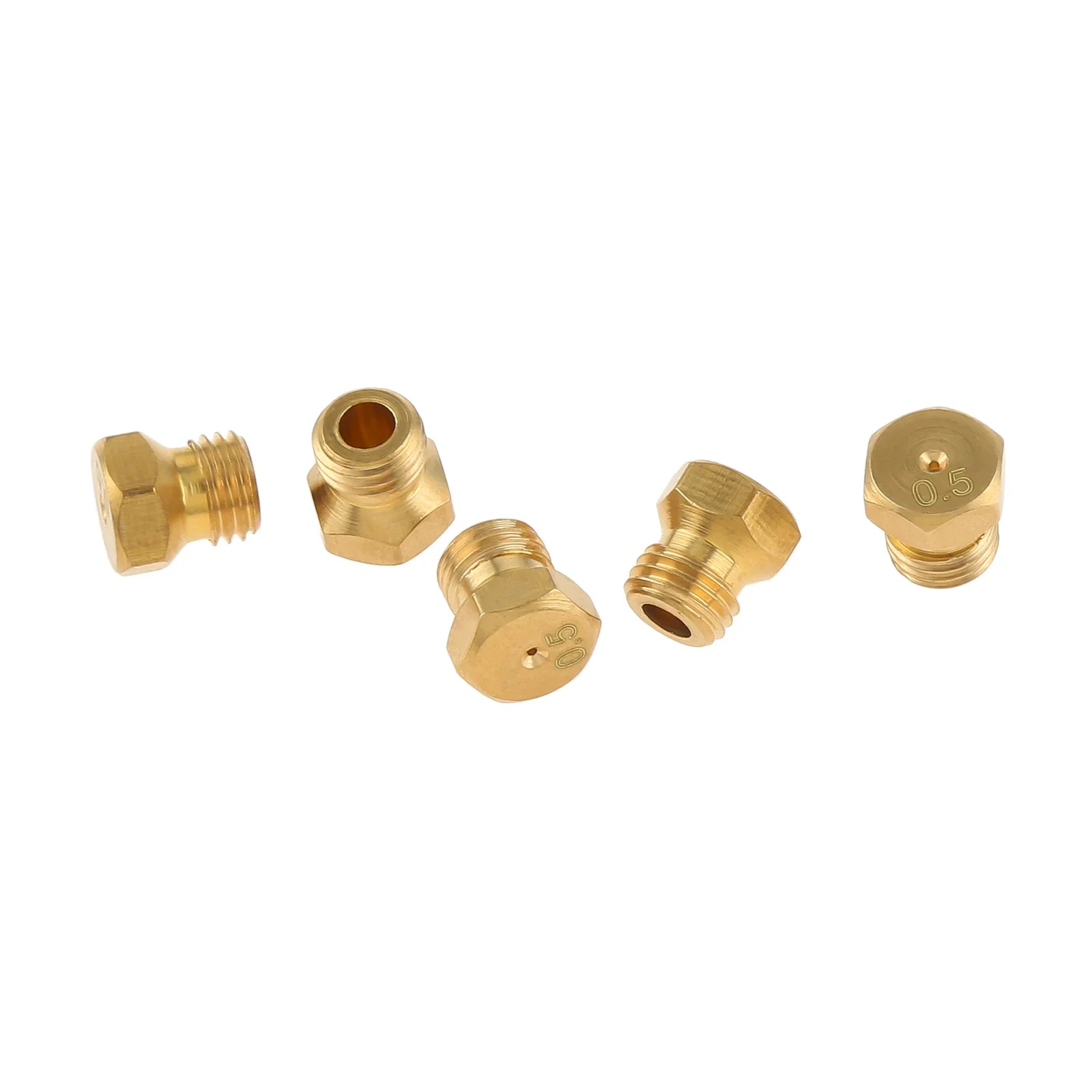 20pcs M6×0.75mm/0.5mm Solid Brass Jet Nozzle Kit Replace for Propane LPG Natural Gas Pipe Grill Water Heater DIY Burner Parts