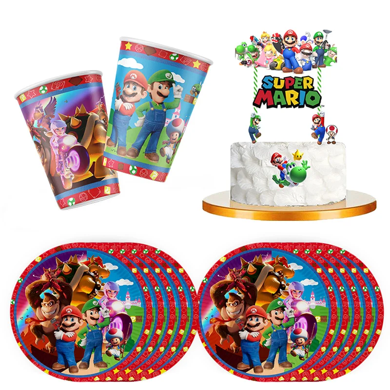 

Game Super Mario Cartoon Cupcake Cake Flag Chliden Baptism Communion Party Supply Birthday Festival Anniversary Packing Decorate