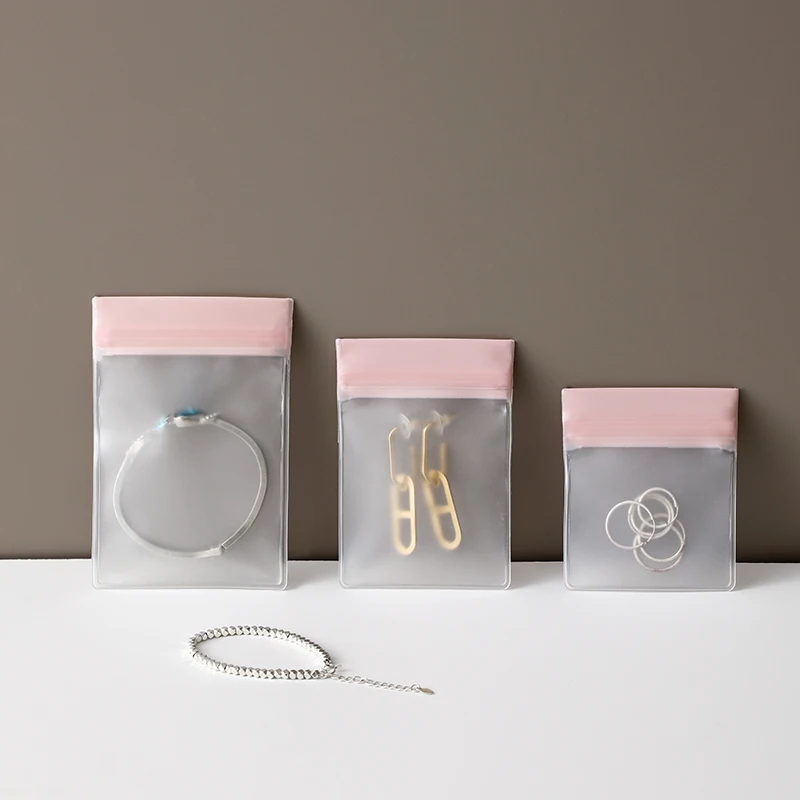 5 قطع من منظم مجوهرات السفر، حقيبة مجوهرات مخملية شفافة، حقيبة مجوهرات للسفر لرحلة السفر، حقائب مجوهرات شفافة قابلة لإعادة الغلق #2