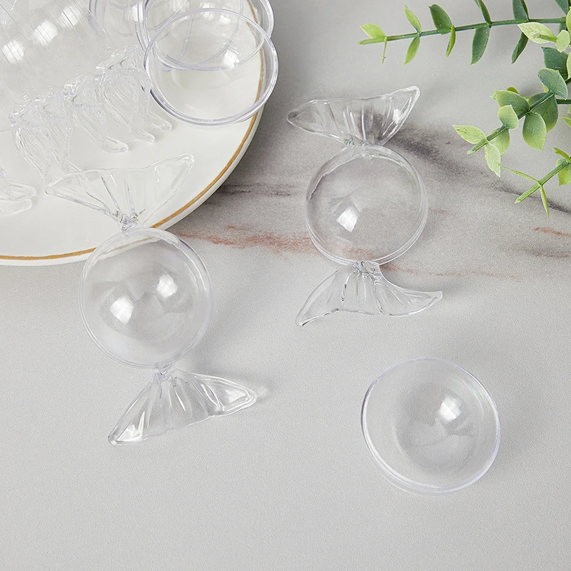 Boîtes à Bonbons en Plastique Transparentes, Boîte d'Emballage, Cadeau de Mariage pour Enfants, Décoration de ixPréChristophe, d'Anniversaire, 6/12 Pièces