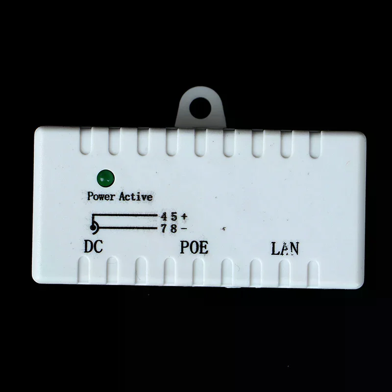 1Pcs 12V - 48V Passive POE injector for IP Camera VoIP Phone Netwrok AP device
